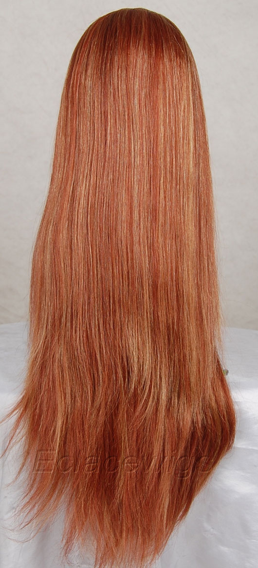 Streak highlight full lace wig,by skilled worker