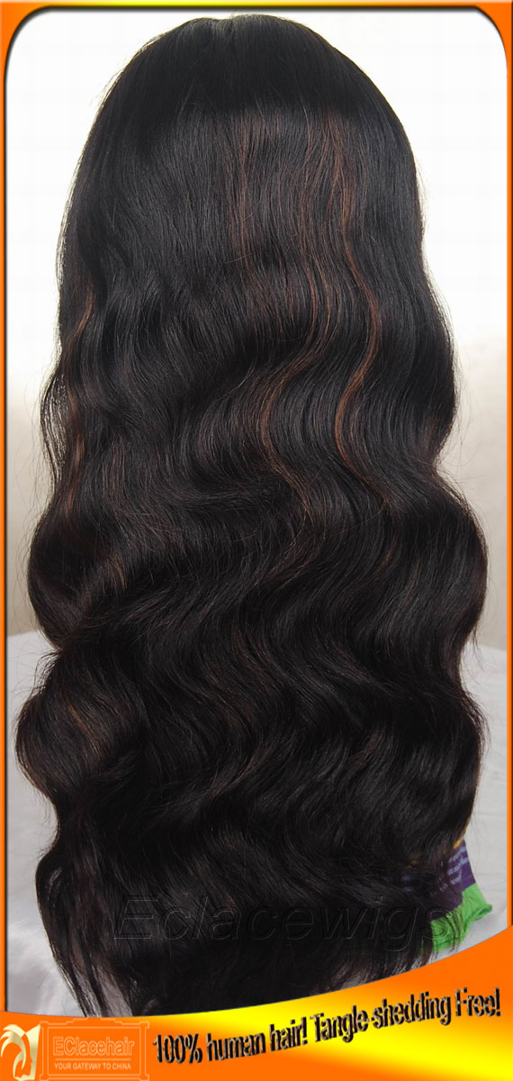 Full Lace Wigs Human Hair with highlights