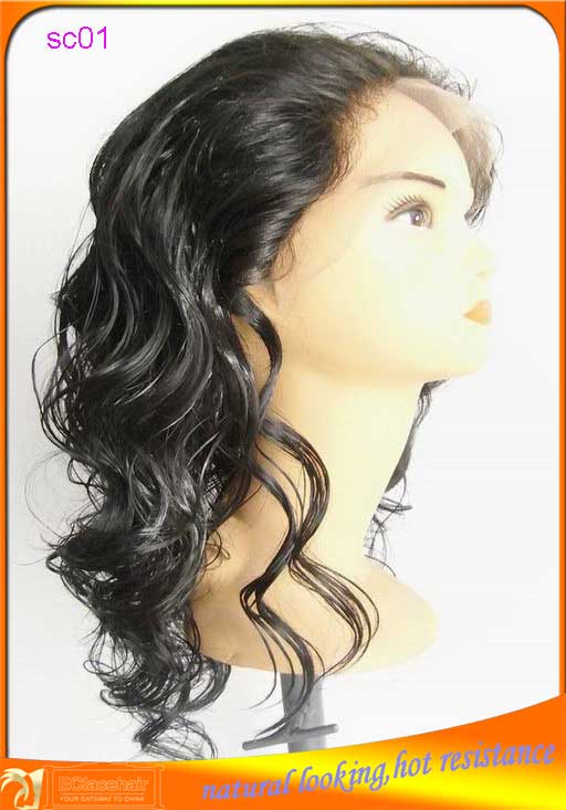 Synthetic lace front wig,resist high temperature