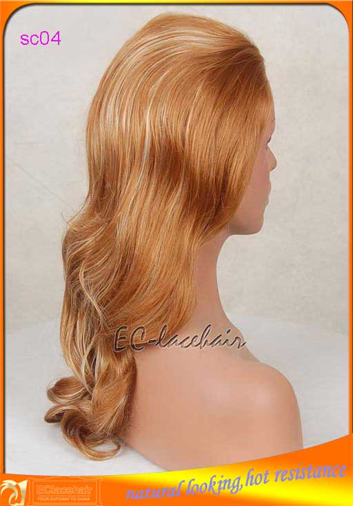 4/30 highlight synthetic hair lace front wig