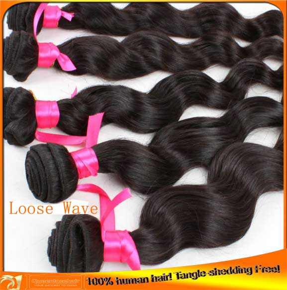 Virgin brazilian hair wefts-3 pcs/lot