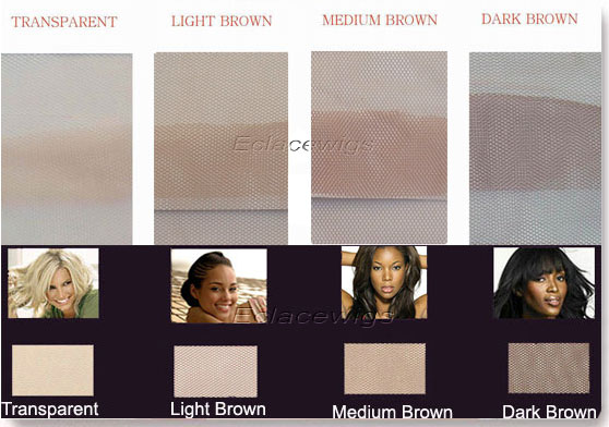 lace color chart of hairpieces