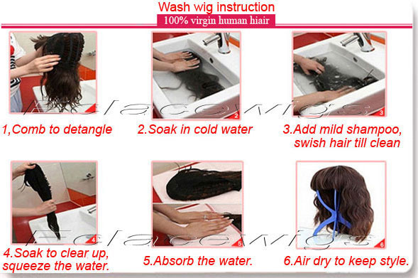 care and wash human hair wigs