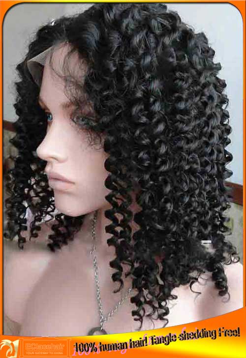 Curly  Human Hair Lace Wigs Factory