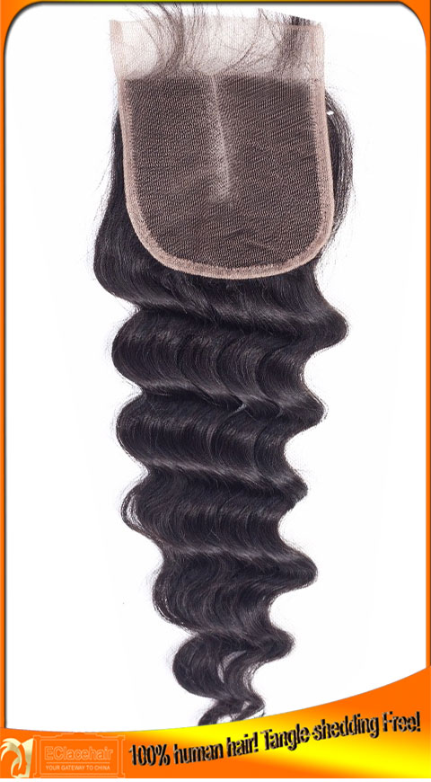 Deep wave Top closure Price,Hair Products Factory
