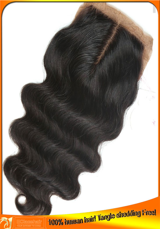Indian Virgin Hair Body Wave Silk Top Closure 4x4