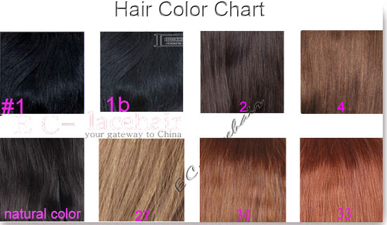 human hair color chart