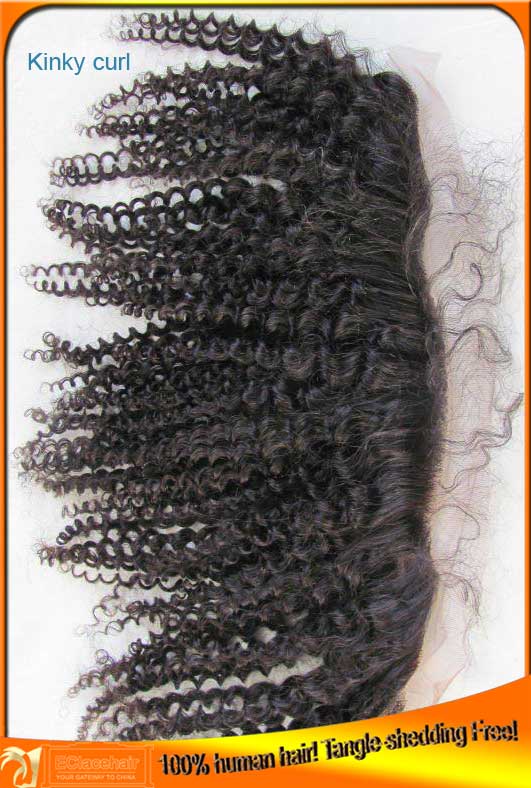 Indian Human Kinky Curl Lace Frontals