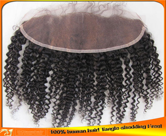 Indian Human Kinky Curl Lace Frontals