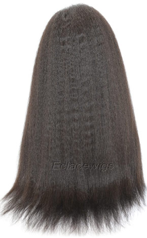 Kinky Straight Full Lace Wigs Human Hair