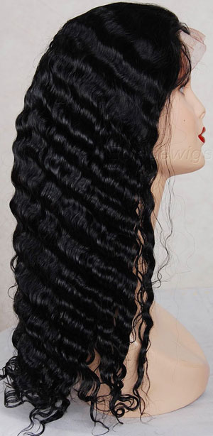 Water Wave Indian Human Hair Full Lace Wigs