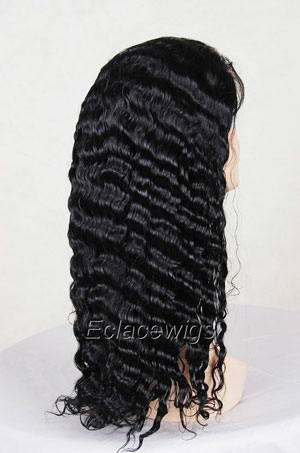 Water Wave Indian Human Hair Full Lace Wigs