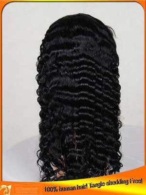 Water Wave Indian Human Hair Full Lace Wigs