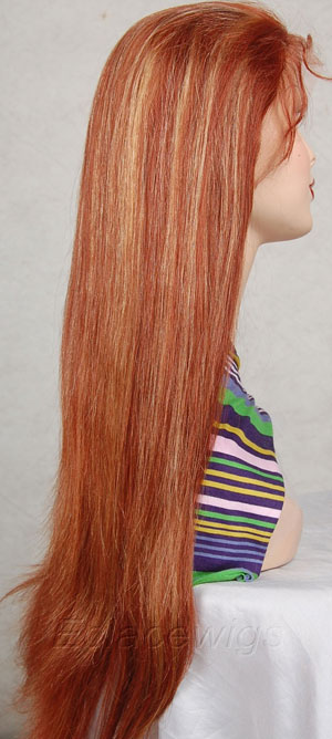 Streak highlight full lace wig,by skilled worker