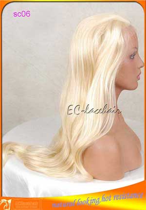 613/24 highlight synthetic front lace wigs