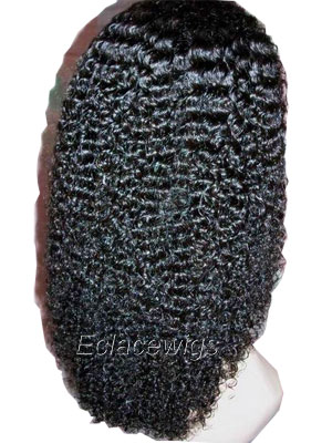 Afro Curl Front Lace Wigs Human Hair