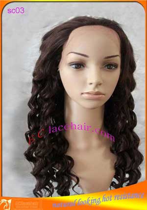 Synthetic lace front wig,endure high temperature