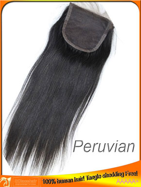 Straight Virgin top closure in stock,hair price