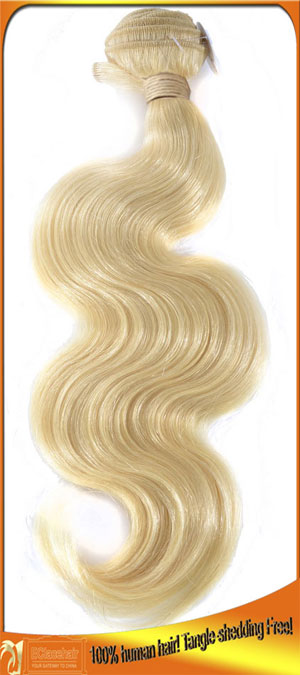 Real High Quality Brazilian Blonde 613 Hair Weave Bundles Wholesale
