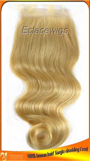 Stocked Brazilian Hair Color 613 Top Lace Closures