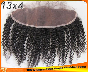 Indian Human Kinky Curl Lace Frontals