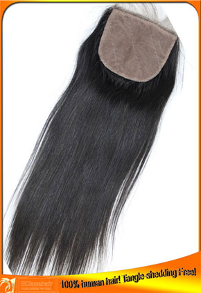 Indian Virgin Human Hair Silk  Lace Top Closures