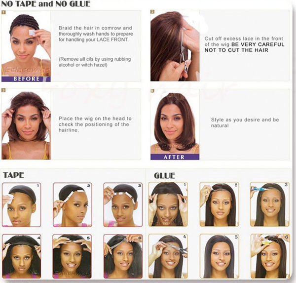 procedure of applying lace wigs