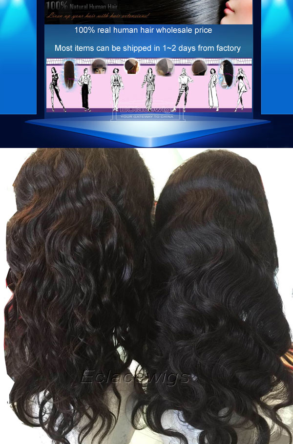 Natural human hair wig