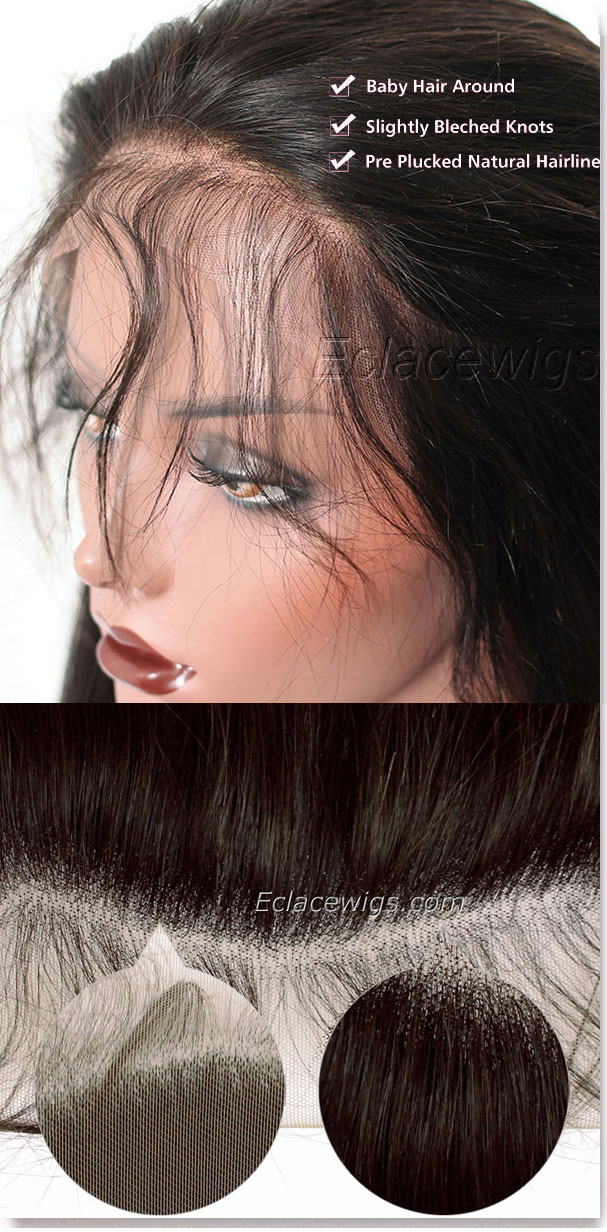 natural hairline and baby hair of lace wigs