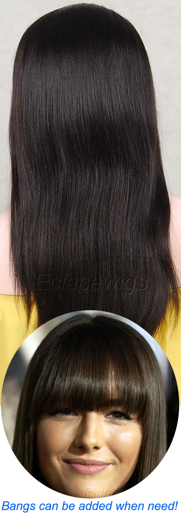 yaki straight human hair wig