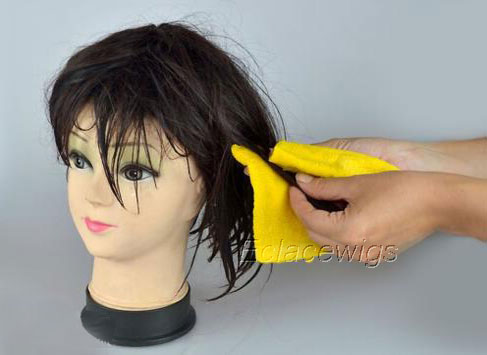 dry human hair wig