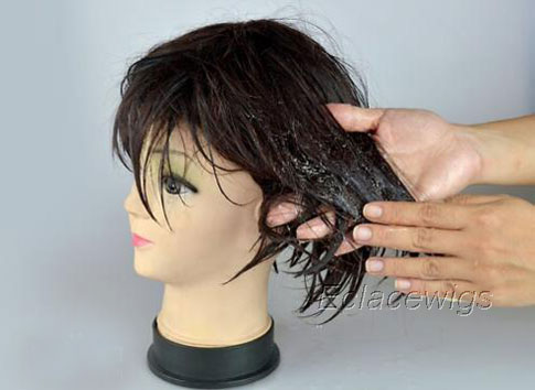 wash human hair wig