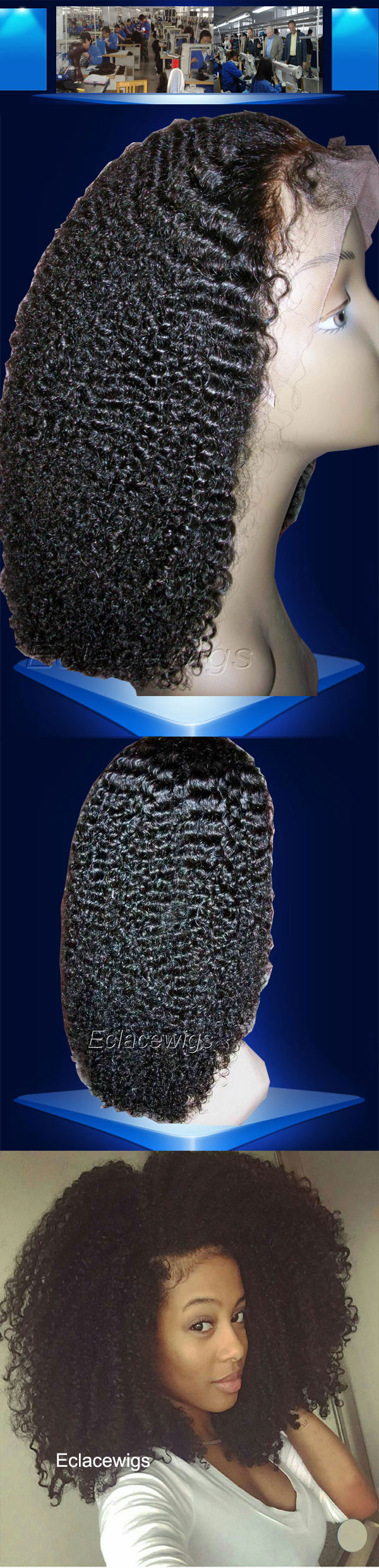 Afro kinky curly lace wig