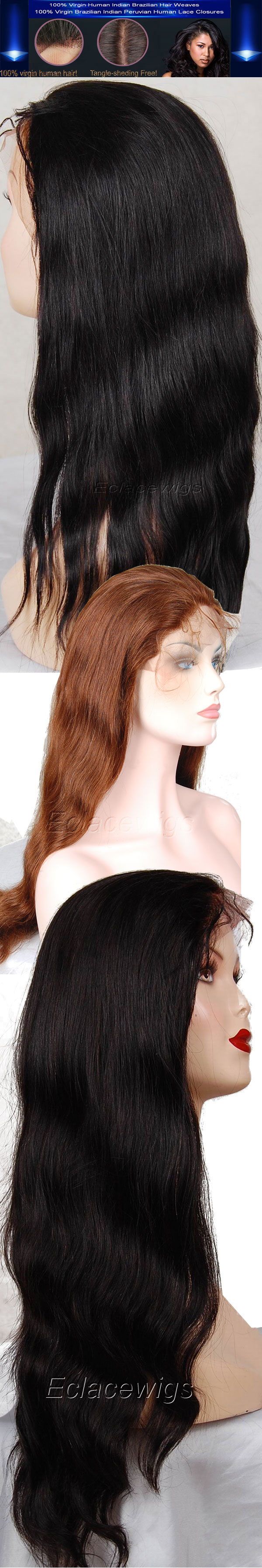 Natural straight lace wig