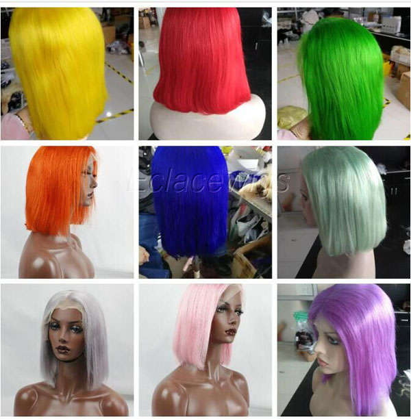 different color wigs