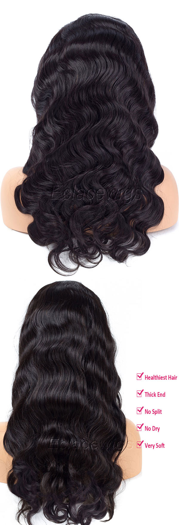 body wave human hair wig