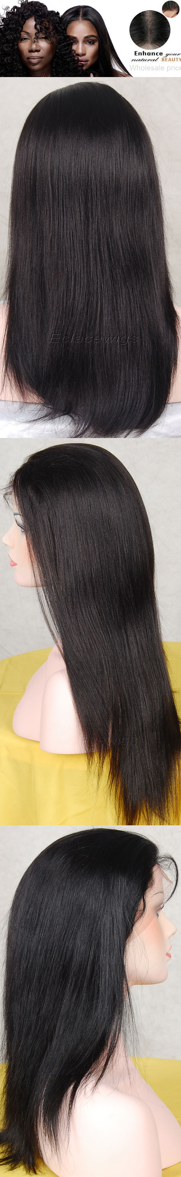 straight human hair lace wig