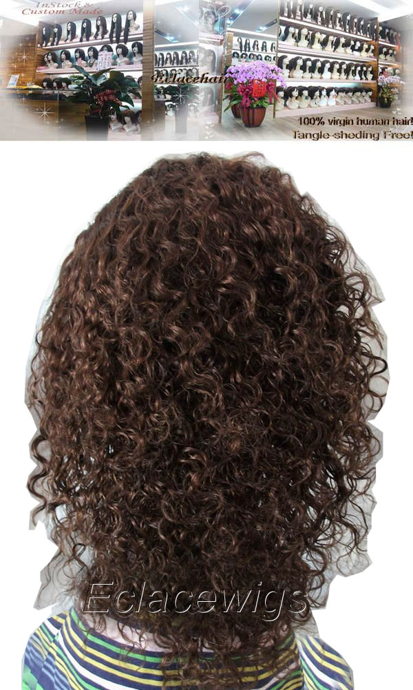 8 mm curl lace wig